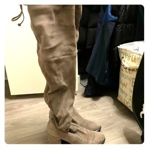 Tan tieland over the knee Stuart weitzman boots